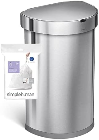Amazon.com: simplehuman Code J Custom Fit Drawstring Trash Bags in Dispenser Packs, 100 Count, 30-45