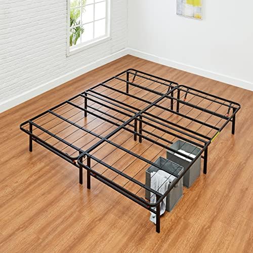 Amazon.com: Amazon Basics Foldable Metal Platform Bed Frame with Tool Free Setup,14 Inches High, Que