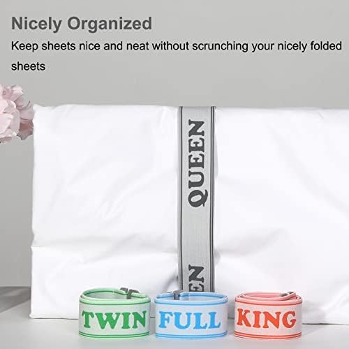 Amazon.com: MANWU Bed Sheet Fastener Organizer Linen Closet Organization, Colored bedsheets Bands La
