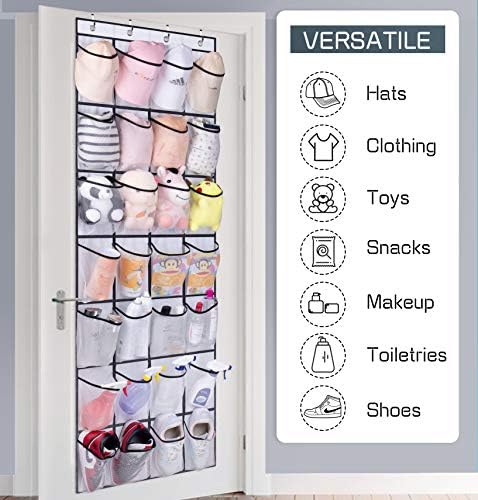 Amazon.com: AOODA 28 Large Mesh Pockets Over The Door Shoe Rack, Hanging Shoe Organizer for Closet H
