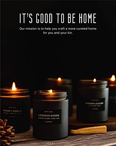 Scented Candles for Men | Smoke and Vanilla Candle for Men | Soy Candles, Long Lasting Candles, Home