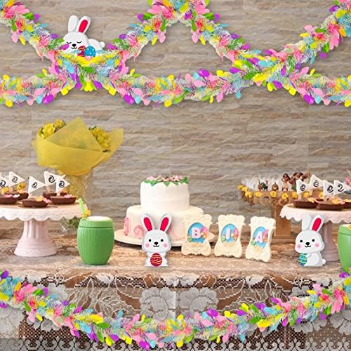 Amazon.com: TURNMEON 3 Pack Easter Colorful Tinsel Garlands Easter Decorations,Total 45 Ft Easter Eg