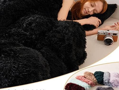 Amazon.com: XeGe Plush Shaggy Duvet Cover Set Luxury Ultra Soft Crystal Velvet Bedding Sets 3 Pieces