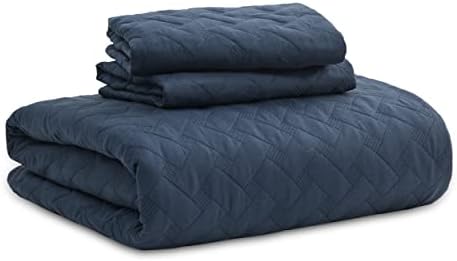 Amazon.com: Bedsure King Size Quilt Set - Lightweight Summer Quilt King - Navy Bedspreads King Size-