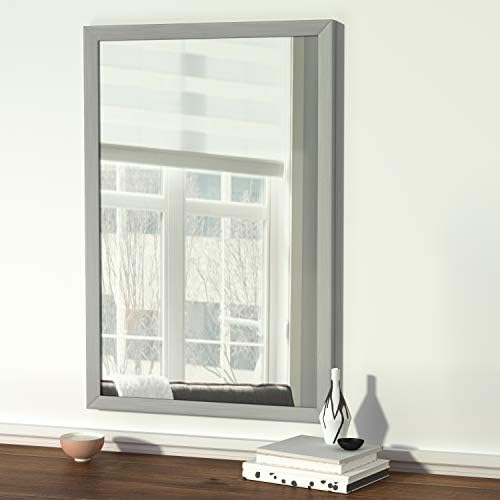 Amazon.com: Amazon Basics Rectangular Wall Mirror 24" x 36" - Standard Trim, Nickel : Home & Kit