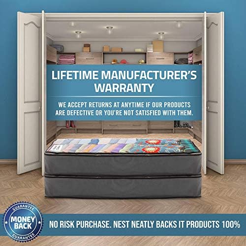 Amazon.com: NestNeatly SmartCube Underbed Storage Bag 3 Large Under-the-Bed Storage Bins with Reinfo