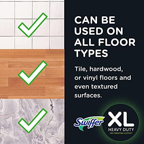 Amazon.com: Swiffer Sweeper Heavy Duty Mop Pad Refills, Multi-Surface Dry Cloths for Floor Sweeping