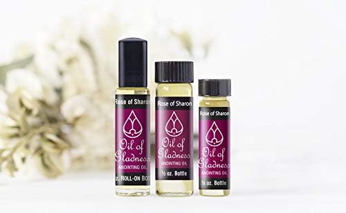 Oil of Gladness Rose of Sharon Anointing Oil - Oil for Daily Prayer, Ceremonies and Blessings - (1/4