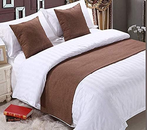 Amazon.com: QFWMCW Hotel Bed Runner Home Bedding Scarf Protection Modern Solid Color Bed Spread Bed