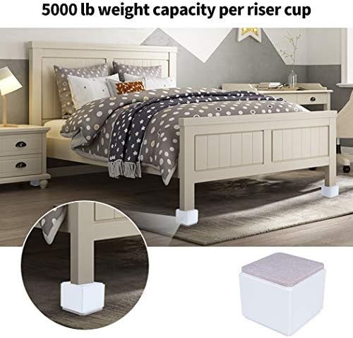 Amazon.com: Ezprotekt 2 Inch Bed and Furniture Risers, Heavy Square Chair Sofa Couch Tables Risers,