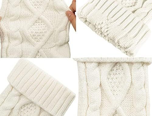 Amazon.com: Kunyida Pack 6,18" Unique Ivory White Knit Christmas Stockings, Style2 : Home & Kitc