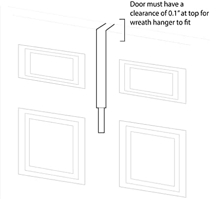 Amazon.com: Haute Decor Adapt Adjustable Length Wreath Hanger - Front or Back Door Decor Holder, Ext