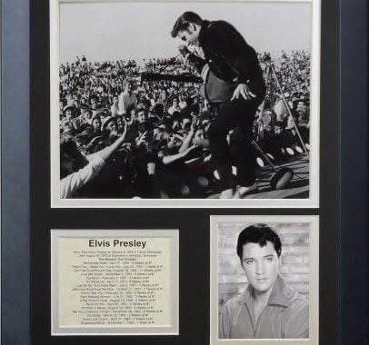 Amazon.com: Legends Never Die Elvis Presley Performing Live Collectible | Framed Photo Collage Wall