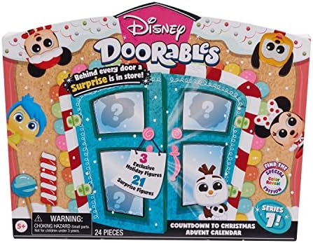Disney Doorables Countdown to Christmas Advent Calendar, Blind Bag Collectible Figures, Officially L