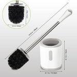 Amazon.com: Toilet Brush and Holder, Compact Size Toilet Bowl Brush with Stainless Steel Handle, Sma