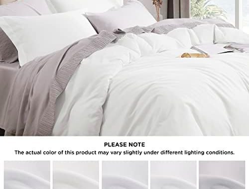 Amazon.com: Bedsure White Duvet Covers Queen Size - Soft Brushed Microfiber Duvet Cover Set 3 Pieces