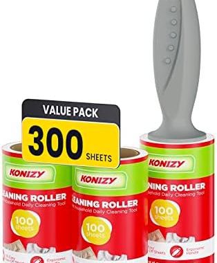 Amazon.com: KONIZY Lint Rollers for Pet Hair Extra Sticky, 300 Sheets Mega Value Set Lint Roller wit