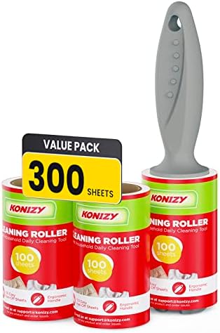 Amazon.com: KONIZY Lint Rollers for Pet Hair Extra Sticky, 300 Sheets Mega Value Set Lint Roller wit