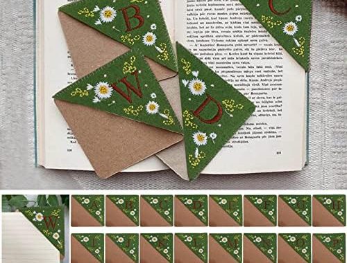 Amazon.com: SuanlaTDS 1PC Personalized Hand Embroidered Corner Bookmark, Handmade Art Souvenirs Felt